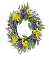 National Tree Company 22 Pansy and Lavender Wreath