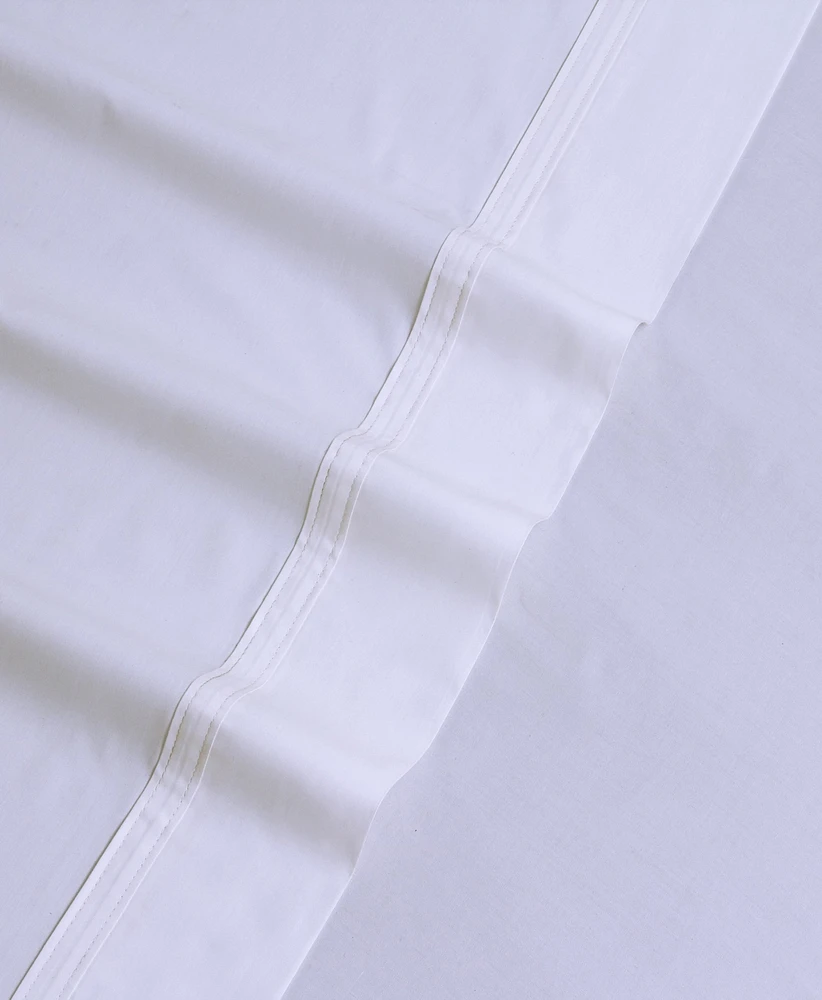 Tribeca Living 300 Thread Count Cotton Percale Extra Deep Pocket Queen Sheet Set