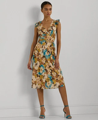 Lauren Ralph Lauren Women's Floral Empire-Waist A-Line Dress, Regular & Petite