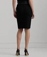 Lauren Ralph Lauren Women's Faux-Leather-Waist Pencil Skirt