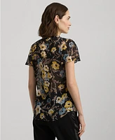 Lauren Ralph Lauren Women's Ruffled Floral Blouse