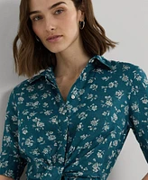 Lauren Ralph Women's Linen Floral Shirtdress, Regular & Petite