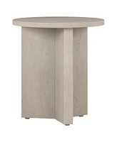 Hudson & Canal Anders 20" Wide Round Side Table in Alder White