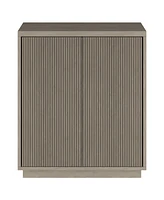 Hudson & Canal Alston 28" Wide Rectangular Accent Cabinet in Antiqued Gray Oak