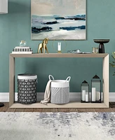 Hudson & Canal Osmond 55" Wide Rectangular Console Table in Alder