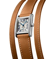 Longines Women's Swiss Mini Dolcevita Diamond (3/8 ct. t.w.) Brown Three