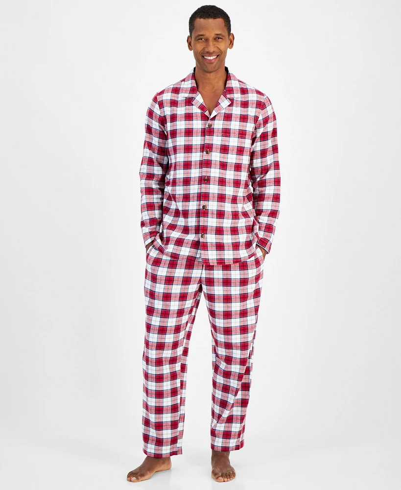 Club Room Men's 2-Pc. Sato Plaid Flannel Pajama Set, Created for Macy's