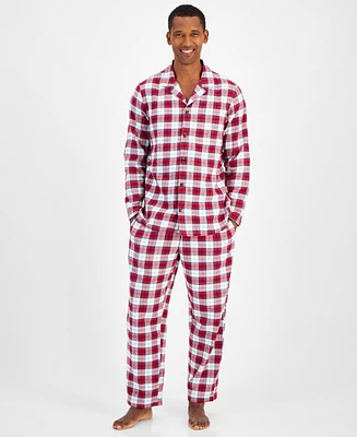 Club Room Men's 2-Pc. Sato Plaid Flannel Pajama Set, Created for Macy's