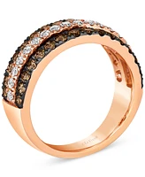 Le Vian Chocolate Diamond & Nude Diamond Triple Row Band (1