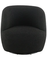 Abbyson Living Serena 30" Contemporary Boucle Swivel Chair