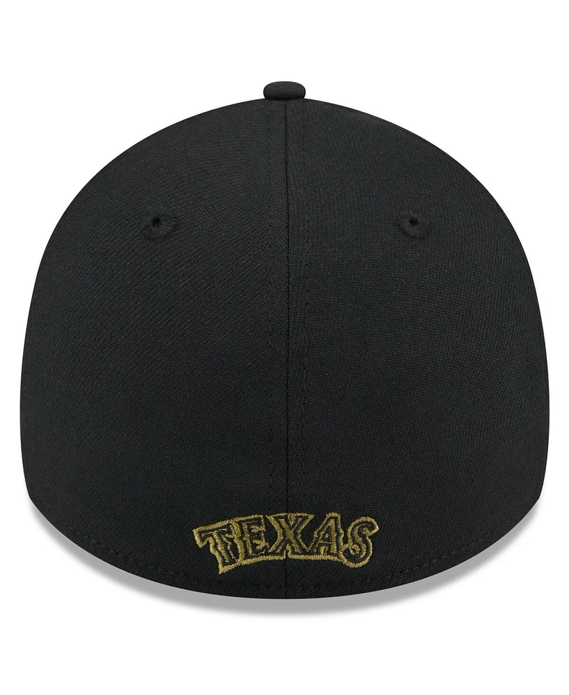 New Era Men's Black Texas Rangers 2024 Armed Forces Day 39THIRTY Flex Hat