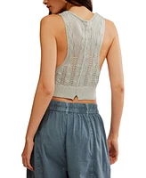 Free People Women's The Vest Of Us Cropped Sweater Vest