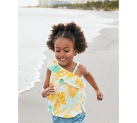 Carter's Toddler Girls Floral Tank Top & Chambray Shorts, 2 Piece Set