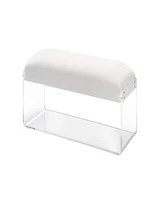 Fox Hill Trading Nicolas 39.4" Wide Acrylic Upholstered Bench