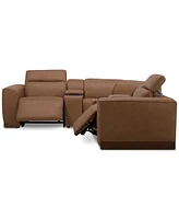 Lovro 5-Pc. Leather Sofa with 2 Power Motion Chairs & Consoles, Created for Macy's