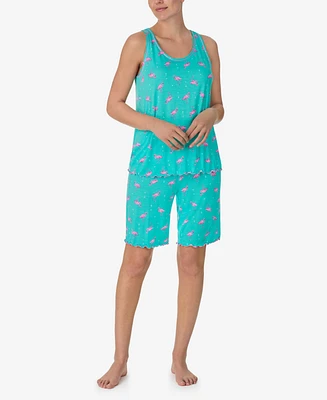 Ellen Tracy Women's Sleeveless Bermuda Short Pj Set