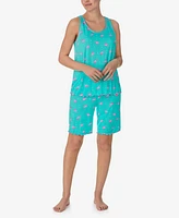 Ellen Tracy Women's Sleeveless Bermuda Short Pj Set