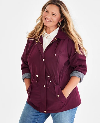 Style & Co Women's Plus Hooded Anorak, Created for Macy's