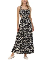 Frye Women's Smocked Cutout Maxi Dress