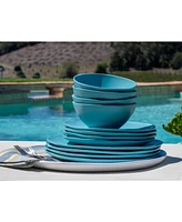 Coupe Wheat 12 Piece Dinnerware Set, Service for 4