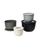 Stackable Mixing Bowls with Lids Set, Set of 8