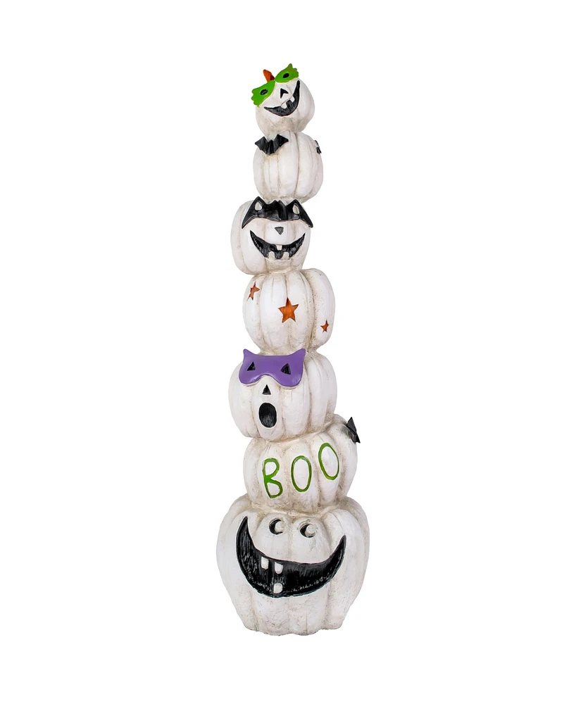 National Tree Company 47" Stacked White Halloween Jack-o-Lanterns