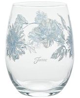 Fiesta Botanical Floral 15-Ounce Stemless Wine Glass Set of 4