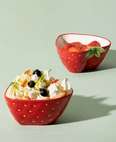 Typhoon World Foods Set of 4 Strawberry Bowls