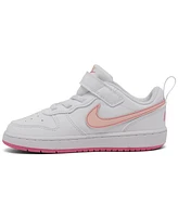 Nike Toddler Girl's Court Borough Low Recraft Fastening Strap Casual Sneakers from Finish Line