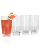 Martha Stewart Crispa Handmade Hi-Ball Glassware, Set of 4