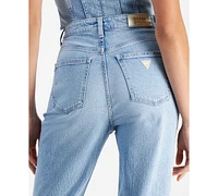 Guess Women's High Rise Embellished Mom Jeans