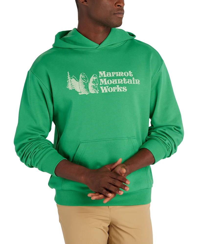 Marmot Men's Mountain Works Printed Fleece Hoodie