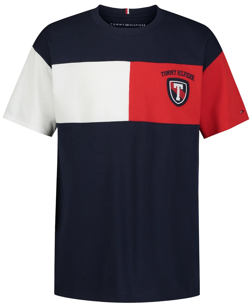 Tommy Hilfiger Little Boys Crest Colorblocked Embroidered Logo Graphic T-Shirt