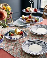 Spode Blue Italian Steccato Bold Stripe Side Plates, Set of 4