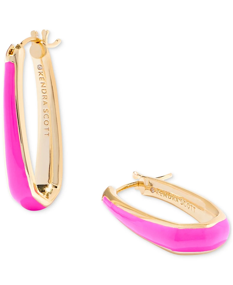 Kendra Scott Color Coated Elongated Hoop Earrings