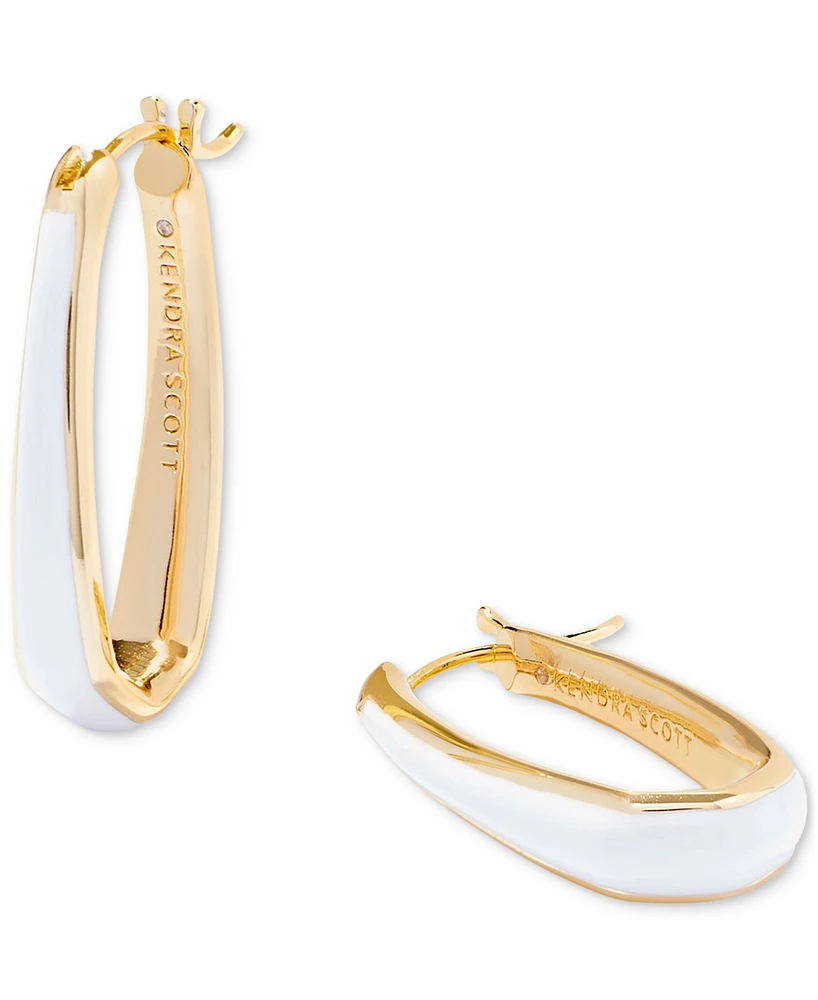 Kendra Scott Color Coated Elongated Hoop Earrings