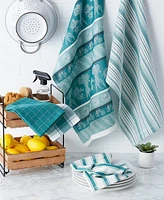 Design Imports Assorted Pattern, Kitchen Collection, Dishtowels Dishcloth, North Sea, 5 Piece