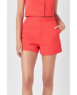 endless rose Women's High Waisted Suited Shorts