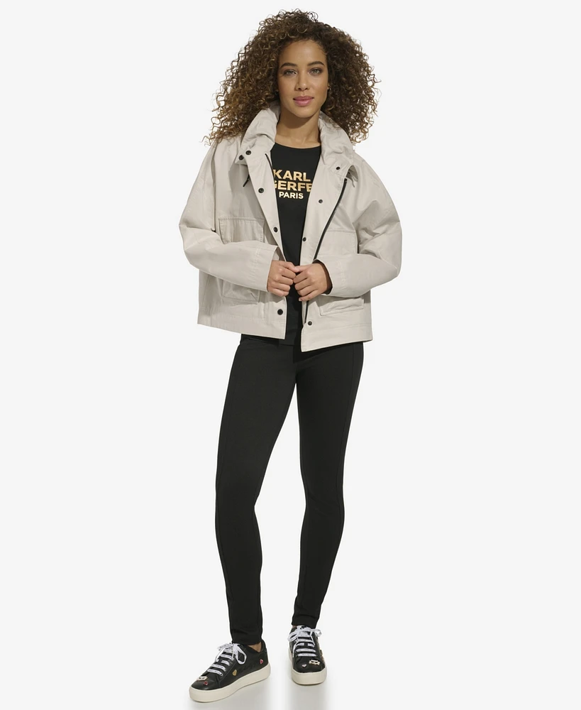 Karl Lagerfeld Women's Short A-Line Jacket