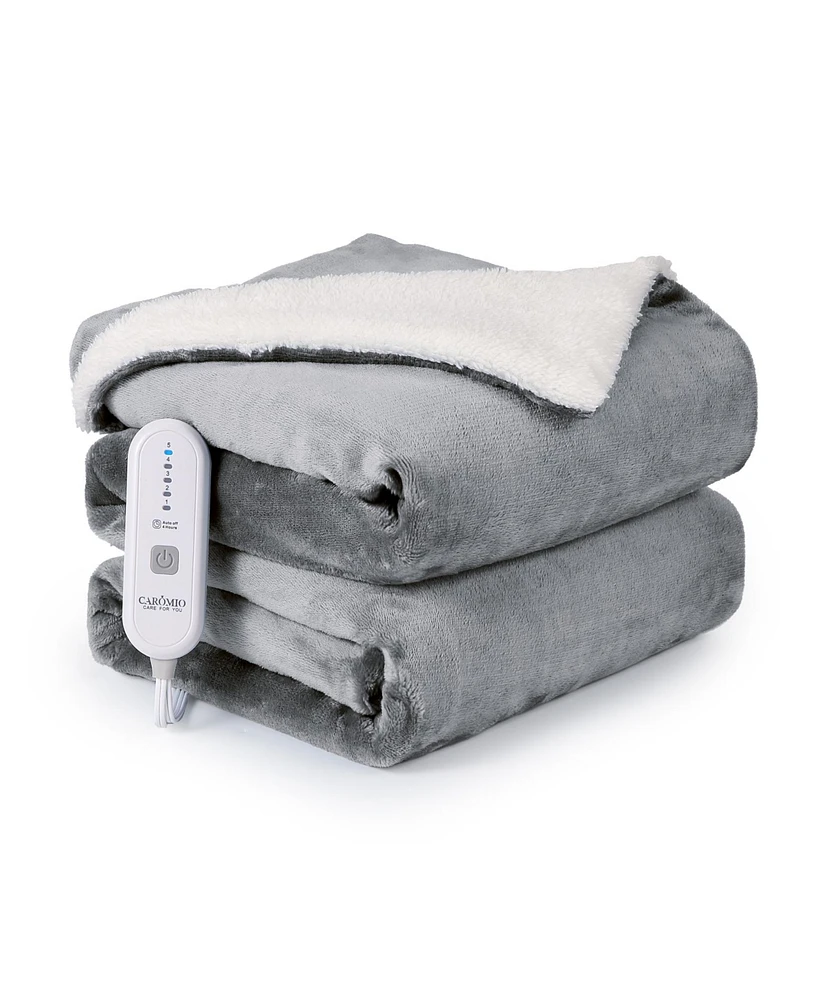 Caromio Full Flannel Electric Heated Blanket, 72" x 84"