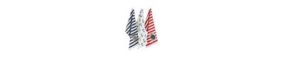 Design Imports Maritime Collection Kitchen Dishtowel Set, 18x28, Anchor Stripes, 3 Piece