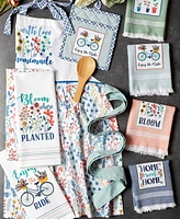Design Imports Kitchen Gift Set Collection, Pot Holder 3 Dish Towels, Enjoy the Ride, 4 Piece