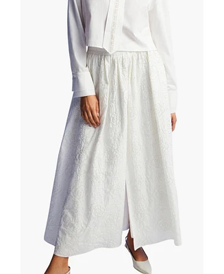 Nocturne Women's Long Skirt with Stone Embroidery