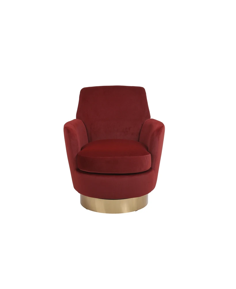 Swivel Barrel Chair with Gold Base