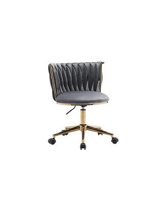 Simplie Fun Adjustable swivel ergonomic chair in dark grey