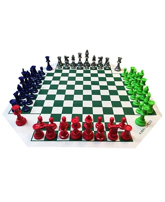 We Games 4 Way Chess Set, 3.75 in. Kings