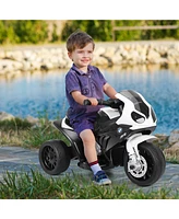 Sugift 6V Kids 3 Wheels Riding Bmw Licensed Electric Motorcycle