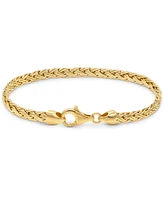 Devata Gold Plated Paddy Oval 5mm Chain Bracelet in Sterling Silver