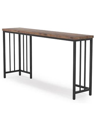 Tribesigns 70.9 Inch Extra Long Entryway Table, Industrial Narrow Long Sofa Table Console Table Behind Couch for Living Room, Hallway, Entryway