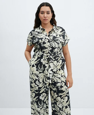 Mango Women's Floral Print Jumpsuit